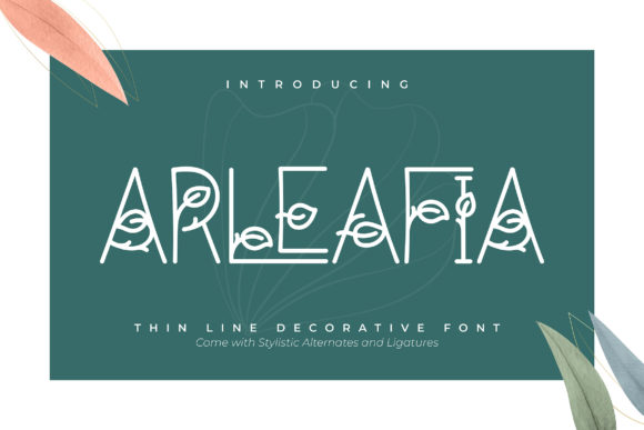 Arleafia: A Delicate Decorative Typeface