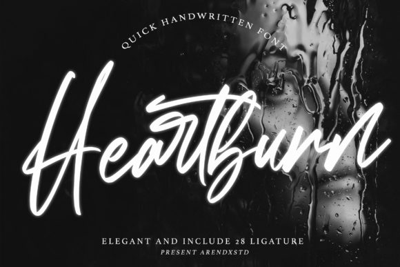 Heartburn: A Handwritten Font for Elegant Design