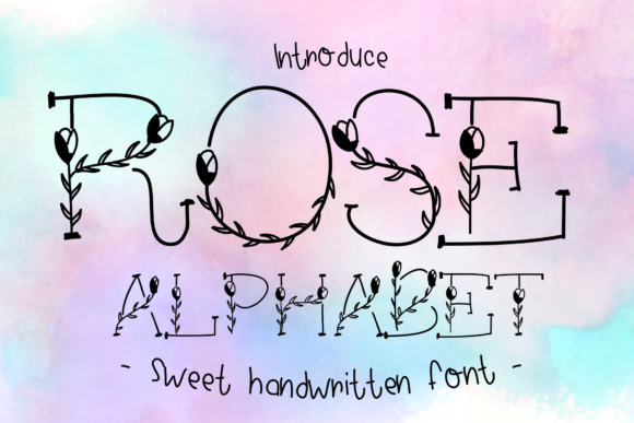 Rose Alphabet Font: Elegant Decorative Type