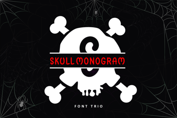 Skull Monogram: A Spooky Display Font