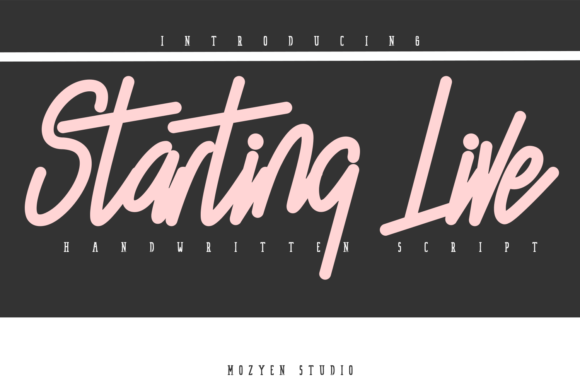 Starting Live: A Handwritten Font for Creative Projects