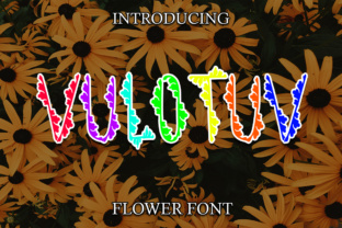 Vulotuv Flower Font for Creative Design